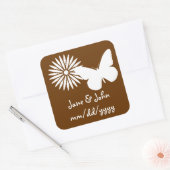 Daisies en Butterflies in Chocolate Sticker (Envelop)