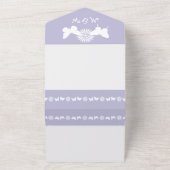 Daisies en Butterflies in Lavender All In One Uitnodiging (Buitenkant)