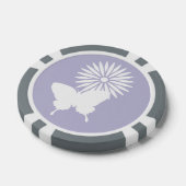 Daisies en Butterflies in Lavender Poker Chips (Enkel)