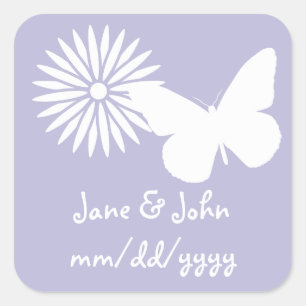 Daisies en Butterflies in Lavender Sticker