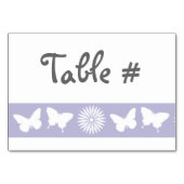 Daisies en Butterflies in Lavender Table Kaart (Achterkant)