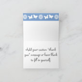 Daisies en Butterflies in Periwinkle Note Card Kaart (Binnen)