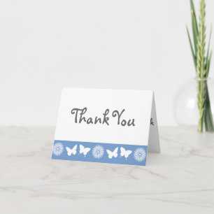 Daisies en Butterflies in Periwinkle Note Card Kaart