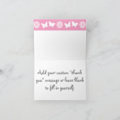 Daisies en Butterflies in Petal Pink Note Card Kaart (Binnen)