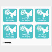 Daisies en Butterflies in Turquoise Sticker (Vel)