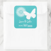 Daisies en Butterflies in Turquoise Sticker (Tas)