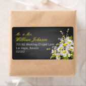 Daisies en Chalkboard Wedding Label (Insitu)