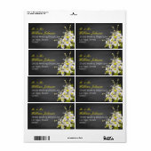 Daisies en Chalkboard Wedding Label (Full Sheet)