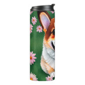 Daisies en Corgi Thermosbeker (Gedraaid links)