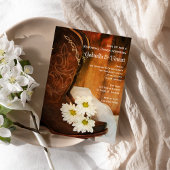 Daisies en Cowboy Boots Westerne repesial Dinner Kaart