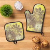 Daisies en Dandelions Ovenwant & Pannenlap Set (Top down)