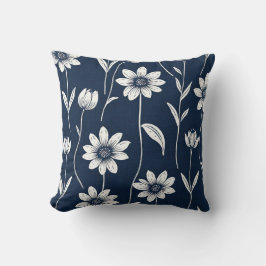 Daisies en Denim Kussen