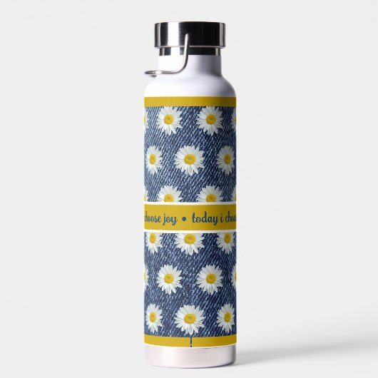 Daisies en Denim Waterfles (Rechts)