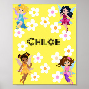 Daisies en fairies poster