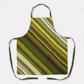 Daisies en Goldenrod Groene en Gele Streep Schort (Voorkant)