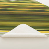Daisies en Goldenrod Groene en Gele Streep Sherpa Deken (3/4)