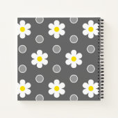 Daisies en Grijs en Wit Polka Dots Dankbaarheid Notitieboek (Achterkant)