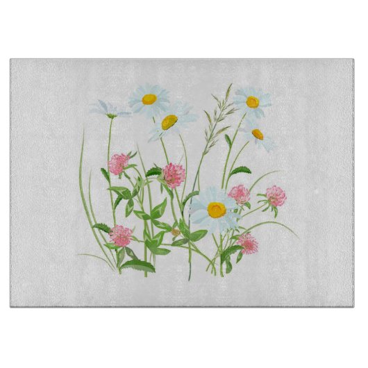 Daisies en Honeysuckles Snijplank (Voorkant)
