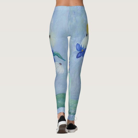 Daisies en Iris Leggings (Achterkant)
