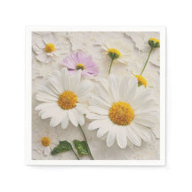Daisies en Kosmos op noodlijdend papier
