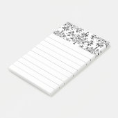Daisies en Leaves Floral Art Linige Stickies Post-it® Notes (Schuin)