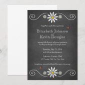 Daisies en lieveheersbeestjes rustieke schoolbord  kaart (Voorkant / Achterkant)