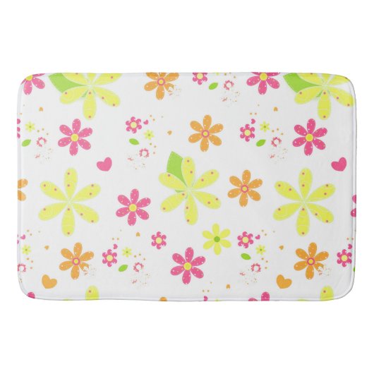 Daisies en Polka Dots Badmat (Voorkant)