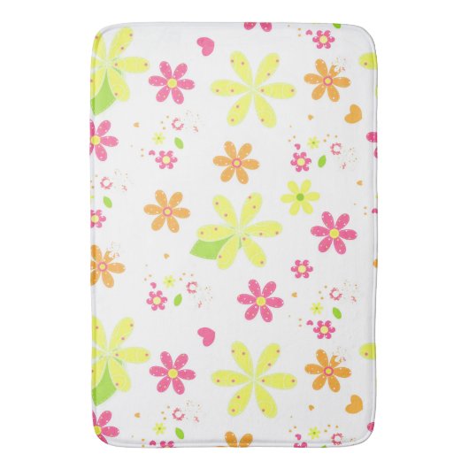 Daisies en Polka Dots Badmat (Voorkant Verticaal)