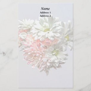 Daisies en roze Chrysanthemums Weddenschappen Briefpapier