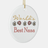 Daisies en Rozen Beste Nana Cadeaus Keramisch Ornament (Rechts)