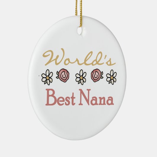 Daisies en Rozen Beste Nana Cadeaus Keramisch Ornament (Rechts)