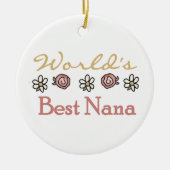 Daisies en Rozen Beste Nana Cadeaus Keramisch Ornament (Voorkant)