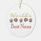 Daisies en Rozen Beste Nana Cadeaus Keramisch Ornament (Links)