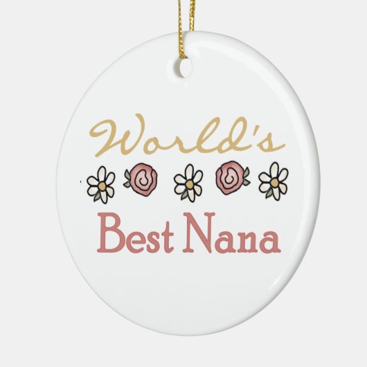 Daisies en Rozen Beste Nana Cadeaus Keramisch Ornament (Links)