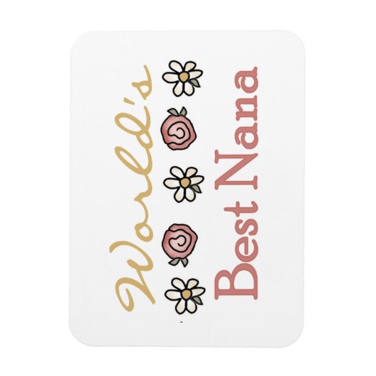 Daisies en Rozen Beste Nana Cadeaus Magneet (Verticaal)