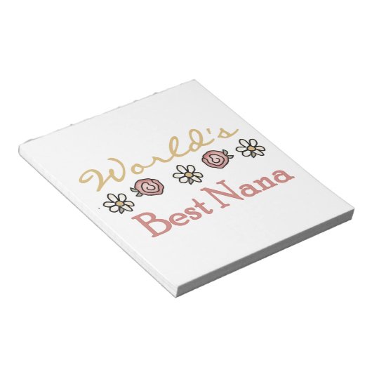 Daisies en Rozen Beste Nana Cadeaus Notitieblok (Schuin)