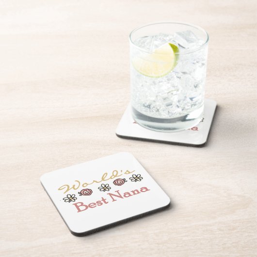 Daisies en Rozen Beste Nana Cadeaus Onderzetter (Rechterzijde)