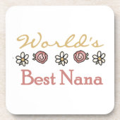 Daisies en Rozen Beste Nana Cadeaus Onderzetter (Voorkant)