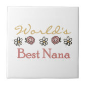 Daisies en Rozen Beste Nana Cadeaus Tegeltje (Voorkant)
