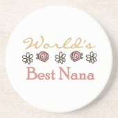 Daisies en Rozen Beste Nana Cadeaus Zandsteen Onderzetter (Voorkant)