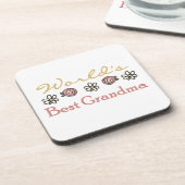 Daisies en Rozen 's werelds beste oma cadeaus Drankjes Onderzetter (Linkerzijde)