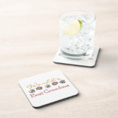 Daisies en Rozen 's werelds beste oma cadeaus Drankjes Onderzetter (Rechterzijde)