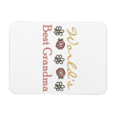 Daisies en Rozen 's werelds beste oma cadeaus Magneet (Horizontaal)