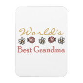 Daisies en Rozen 's werelds beste oma cadeaus Magneet (Verticaal)