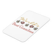 Daisies en Rozen 's werelds beste oma cadeaus Magneet (Linkerzijde)