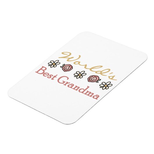 Daisies en Rozen 's werelds beste oma cadeaus Magneet (Linkerzijde)