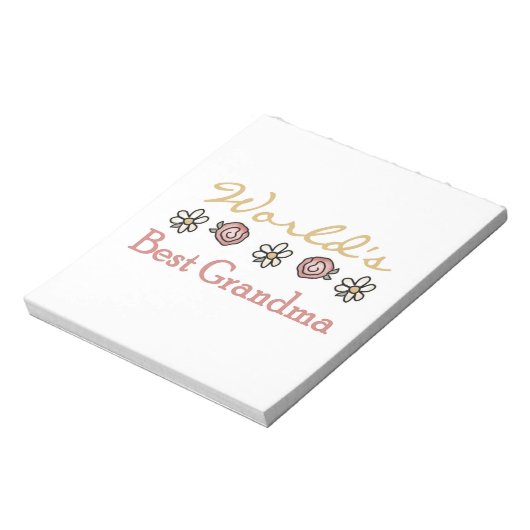 Daisies en Rozen 's werelds beste oma cadeaus Notitieblok (Linkerzijde)