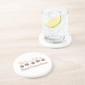 Daisies en Rozen 's werelds beste oma cadeaus Zandsteen Onderzetter (Zijkant)