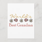 Daisies en Rozen Wereld Beste Oma Briefkaart (Voorkant)