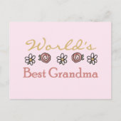 Daisies en Rozen Wereld Beste Oma Briefkaart (Voorkant)